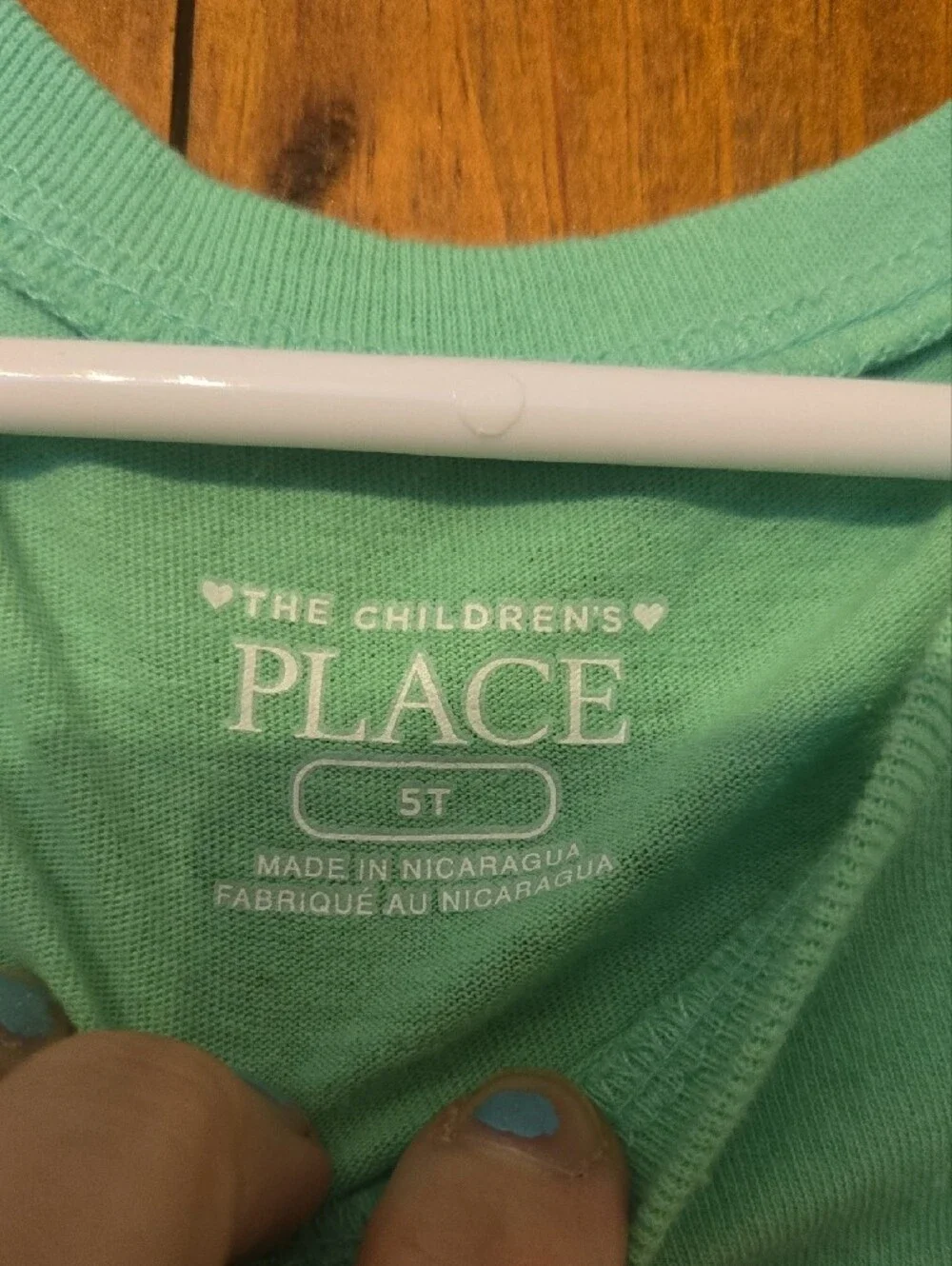 The Children's Place Mint Green Tee with Orange Cat and Rainbow